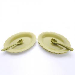 得力熊歐式中號花邊橢