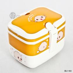 時(shí)尚長(zhǎng)方形二層飯盒（大