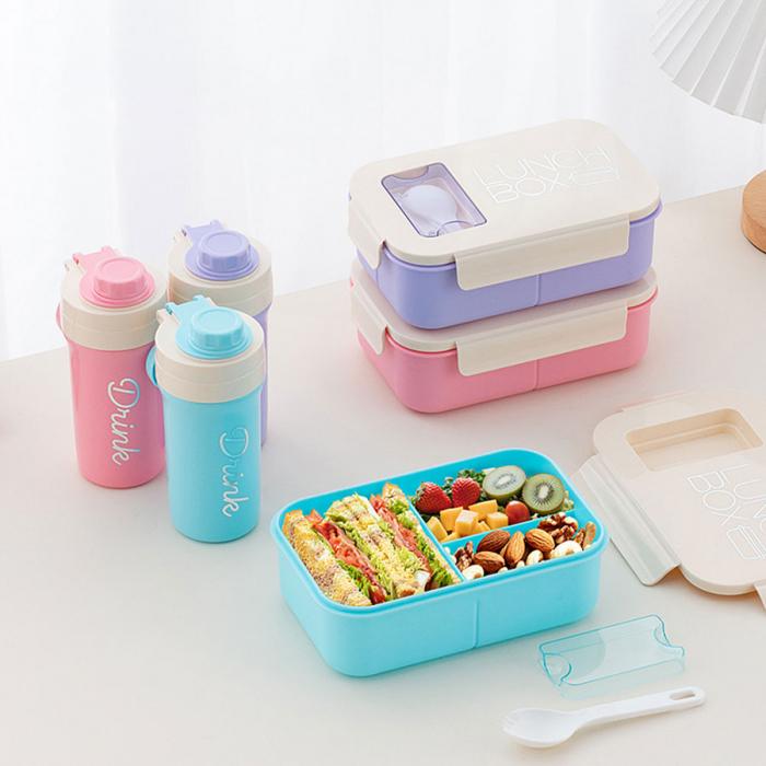 清新簡(jiǎn)約飯盒水壺套裝